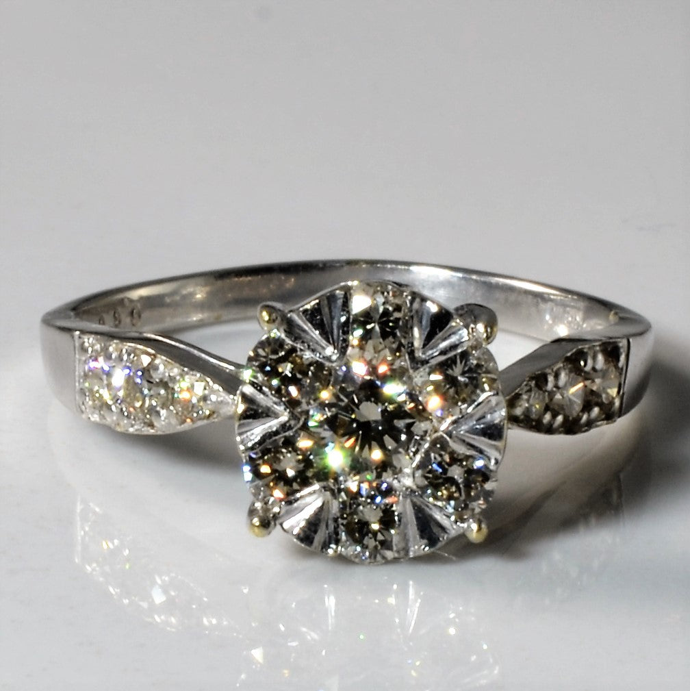 High Set Diamond Cluster Ring | 0.66ctw | SZ 5.75 |