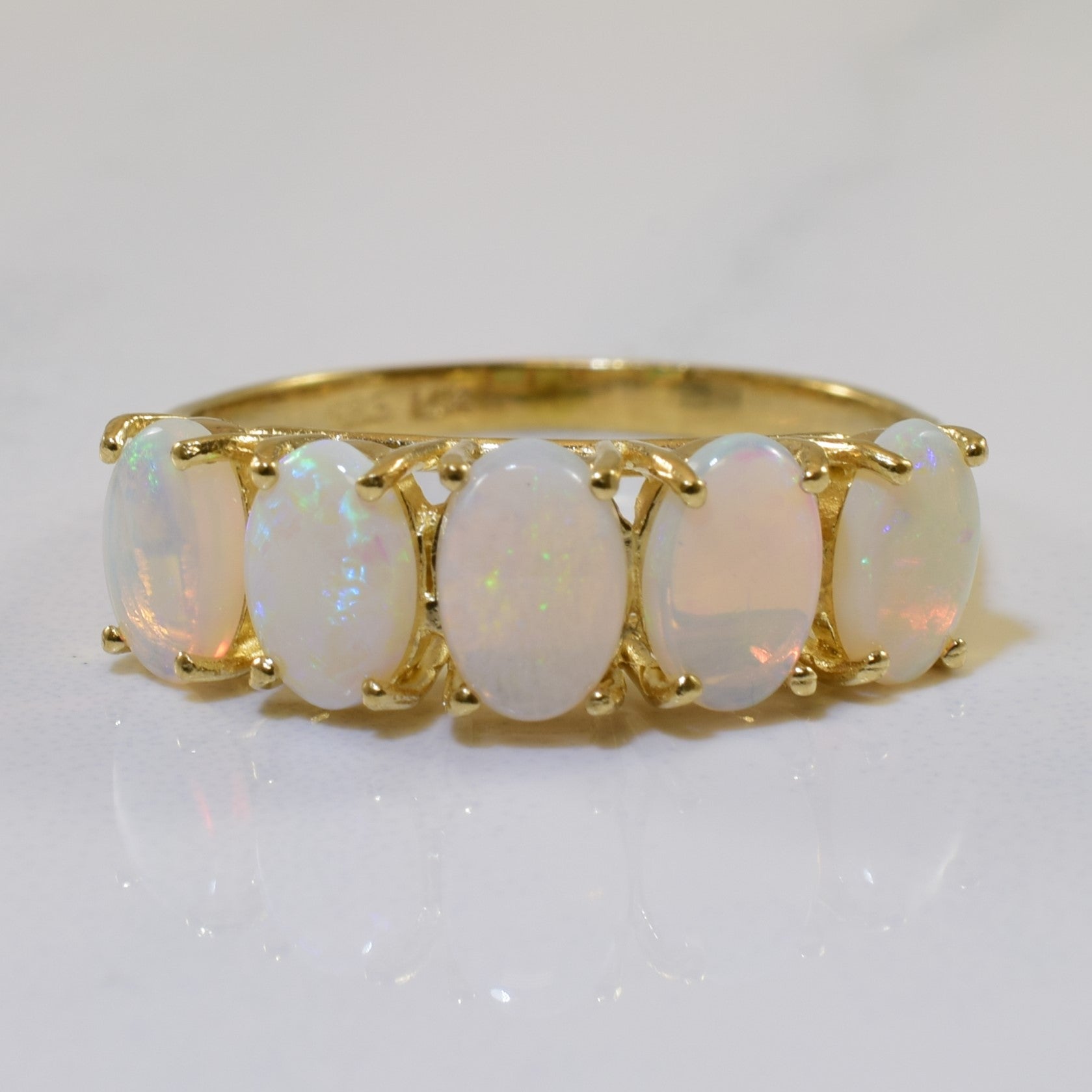 Prong Set Opal Split Shank Ring | 1.00ctw | SZ 6 |