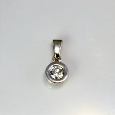 Bezel Set Diamond Drop Pendant | 0.38 ct |