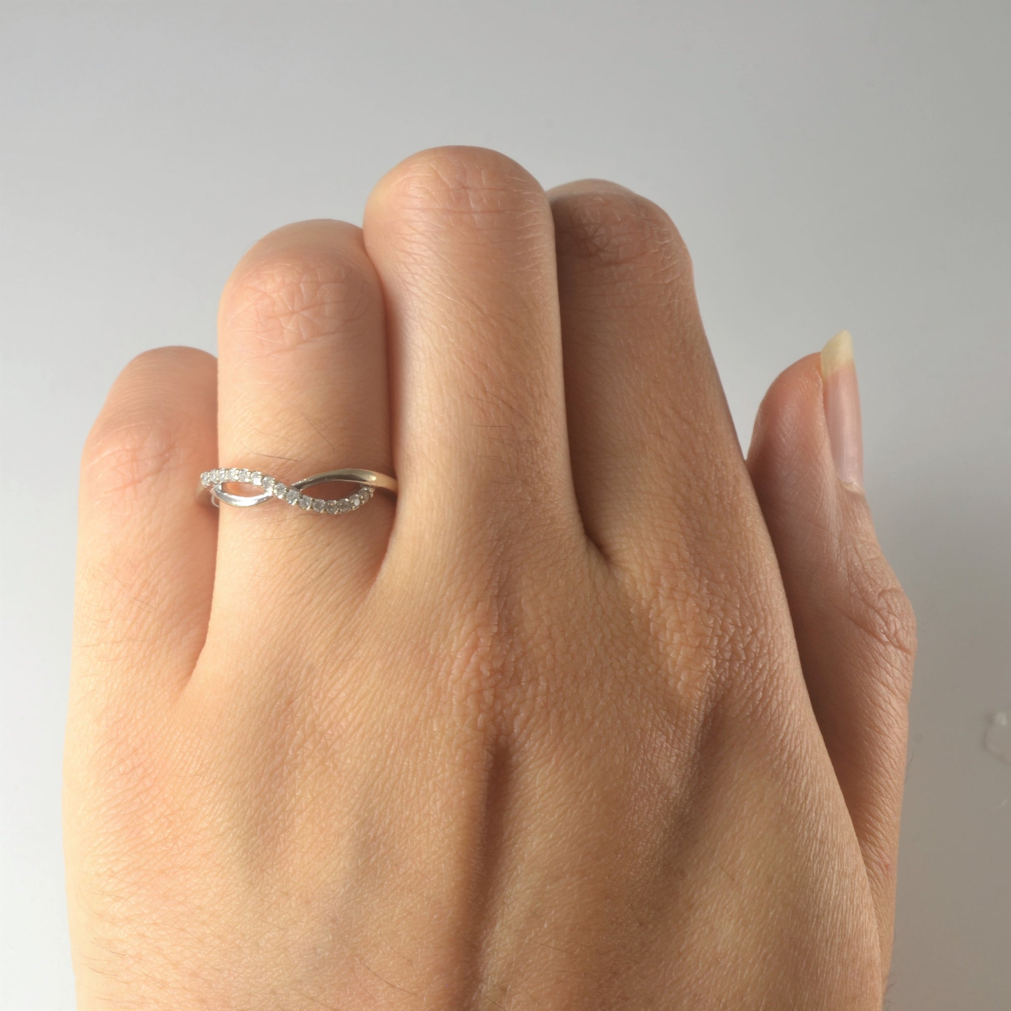 Pave Diamond Infinity Ring | 0.08ctw | SZ 5.25 |
