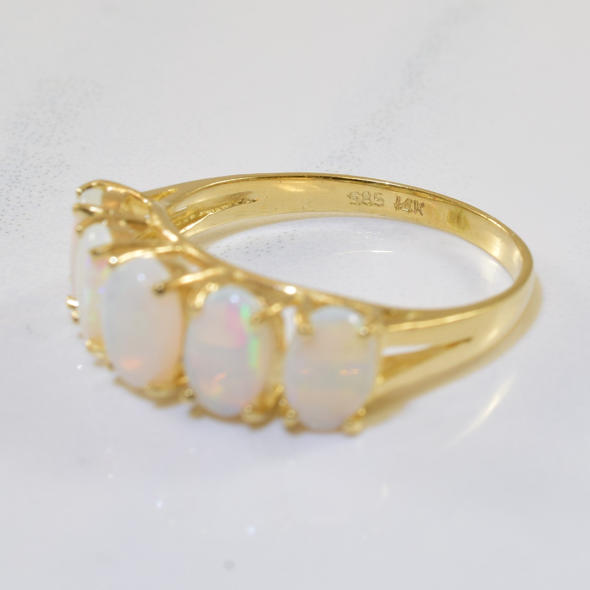 Prong Set Opal Split Shank Ring | 1.00ctw | SZ 6 |