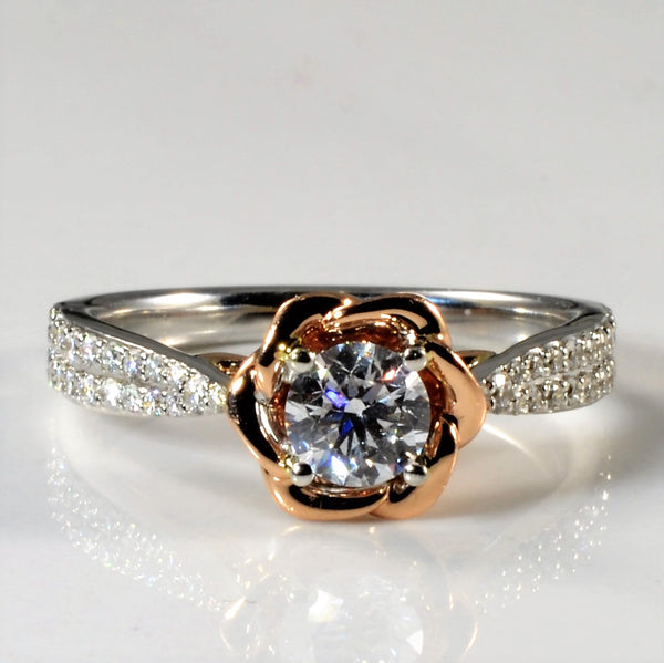 Diamond Rose Engagement Ring | 0.64ctw | SZ 7 |
