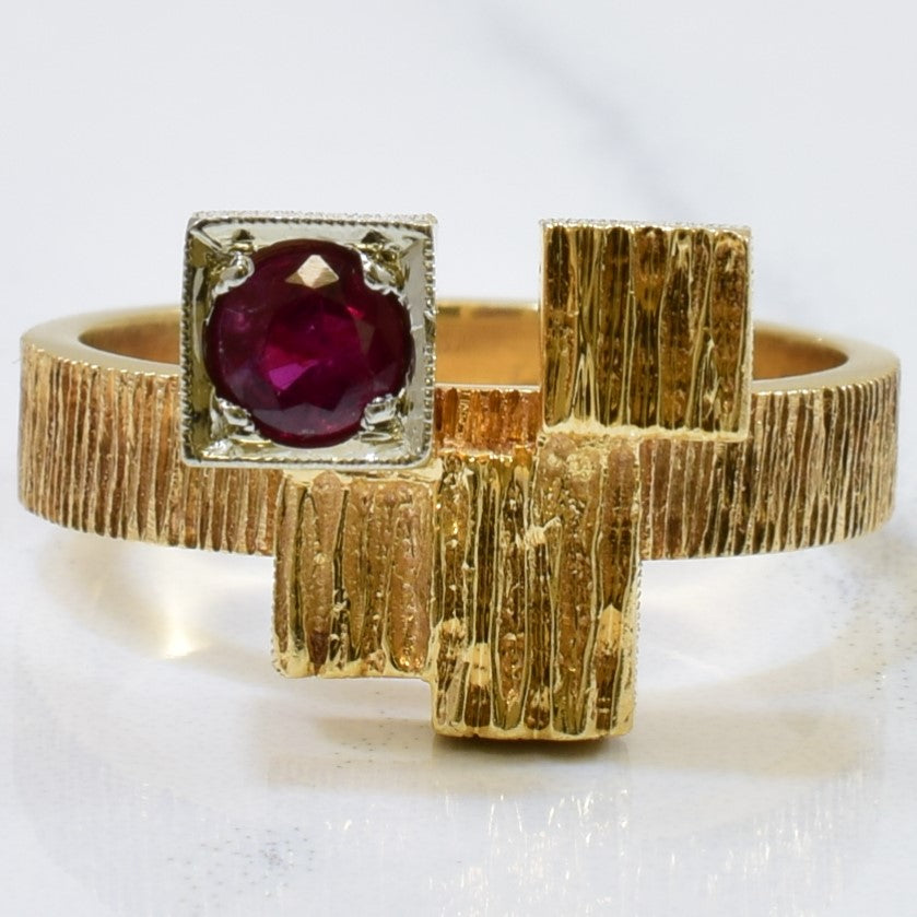 Bague rubis abstraite | 0,20 ct | Taille 5,25 | 