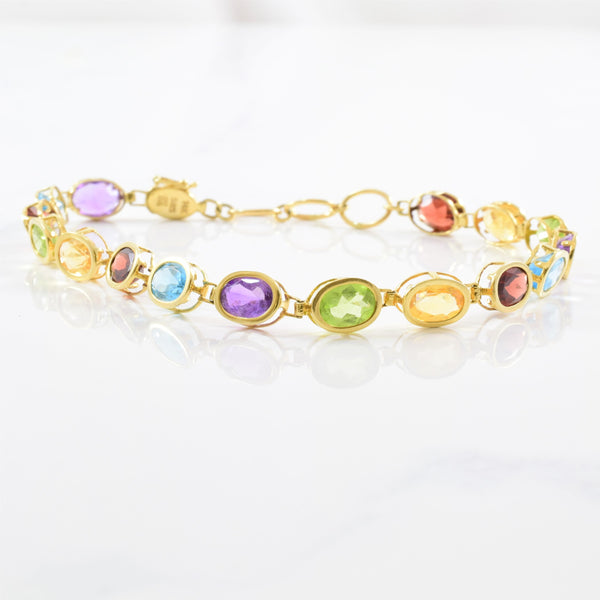 Multi Coloured Gemstone Bracelet | 8