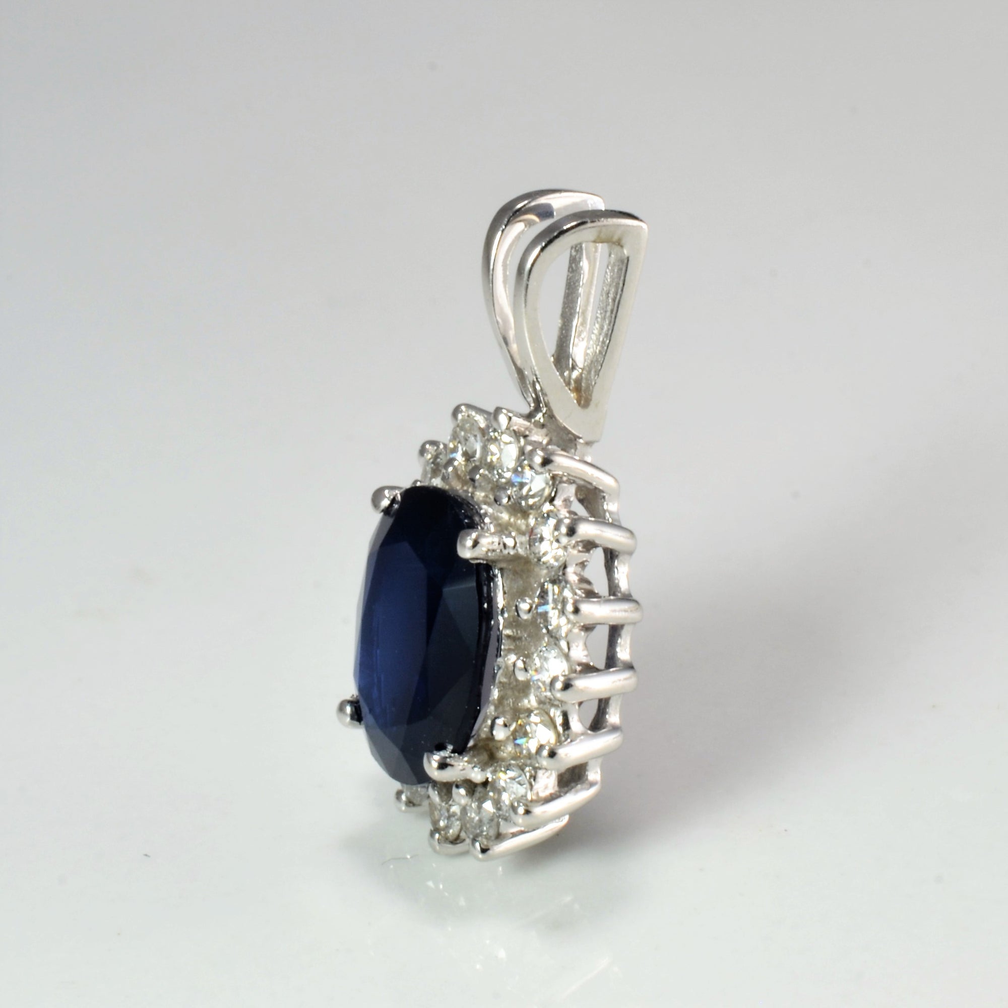 Sapphire & Diamond Cocktail Pendant | 0.32 ctw |