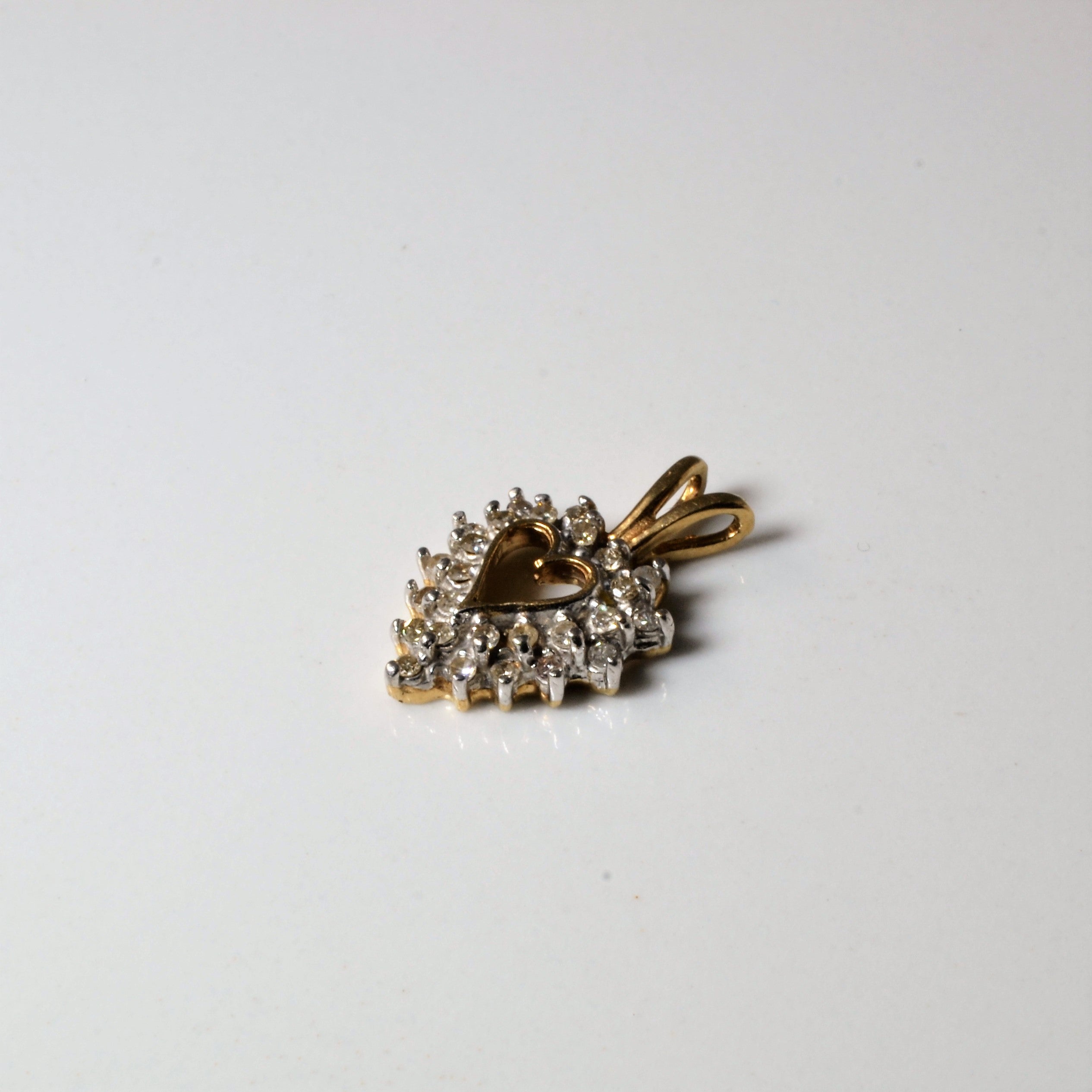 Cluster Diamond Heart Pendant | 0.13ctw |