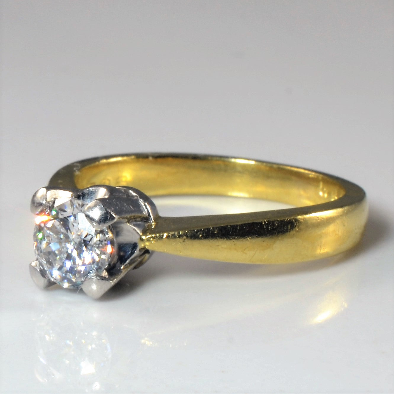 Tapered Solitaire Diamond Ring | 0.61ct | SZ 6 |