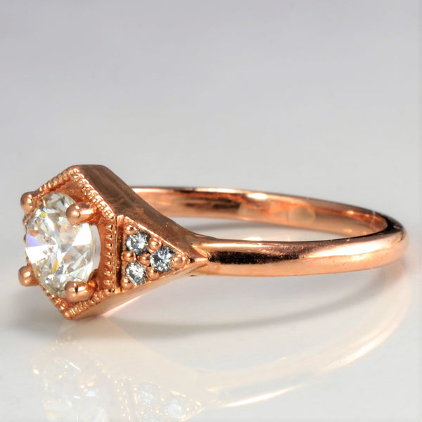 Milgrain Detailed Diamond Engagement Ring | 0.63 ctw | VS2, I | SZ 6 |