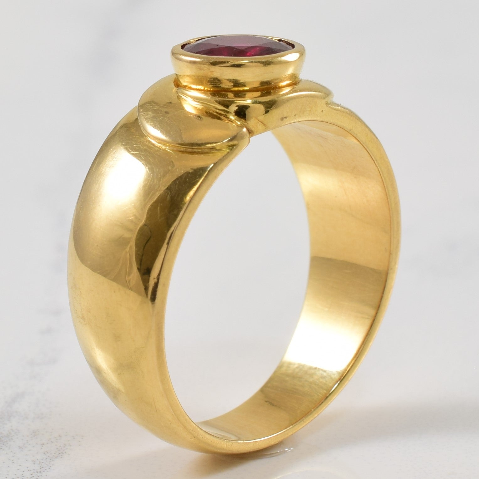 Bezel Set Solitaire Ruby Ring | 1.35ct | SZ 9.75 |