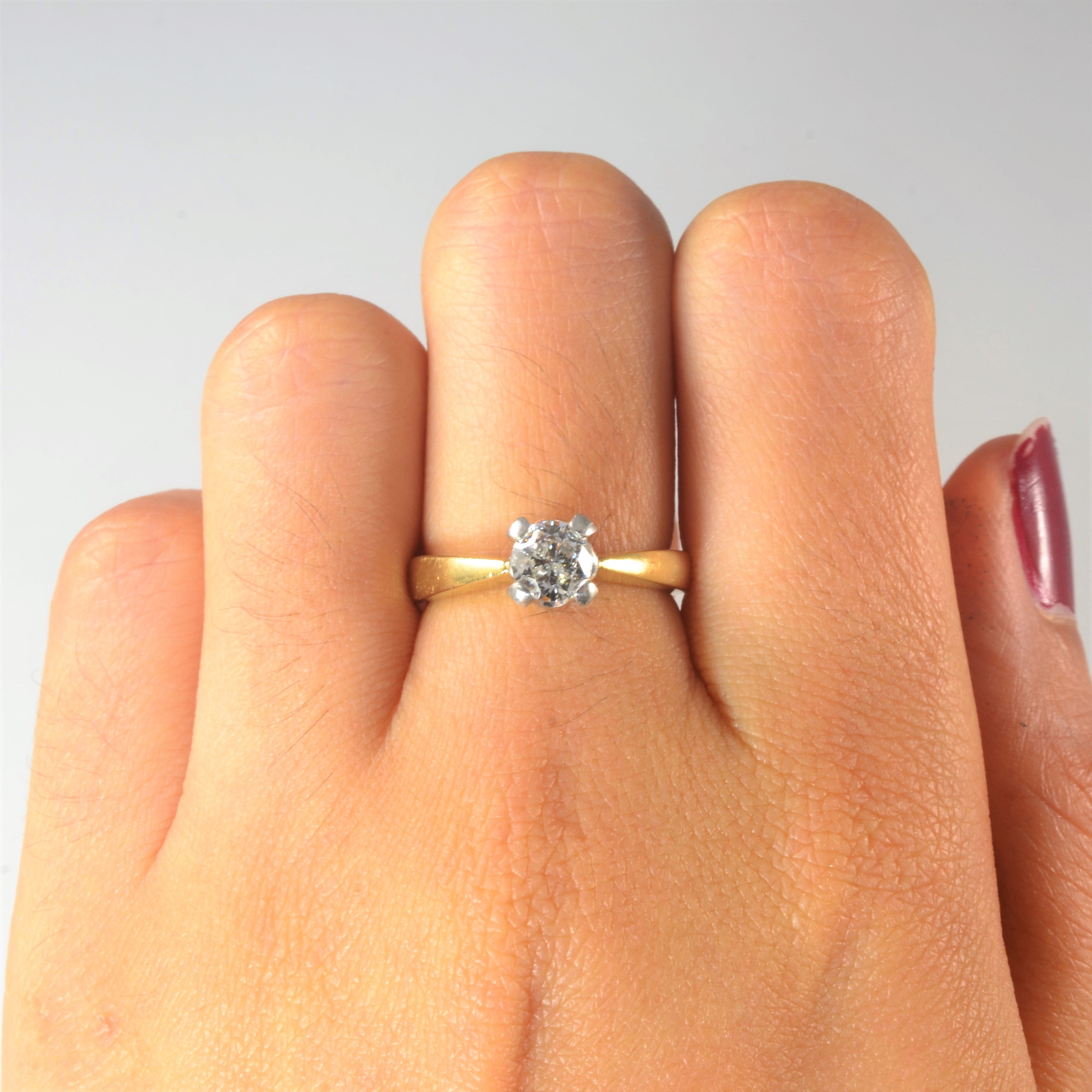 Tapered Solitaire Diamond Ring | 0.61ct | SZ 6 |