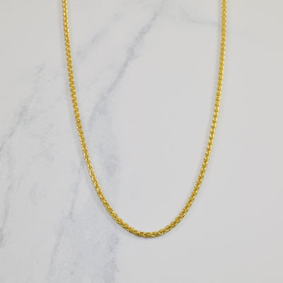 18k Yellow Gold Long Wheat Chain | 32