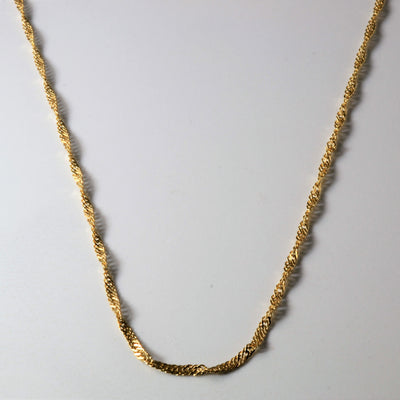 10k Yellow Gold Singapore Chain | 18