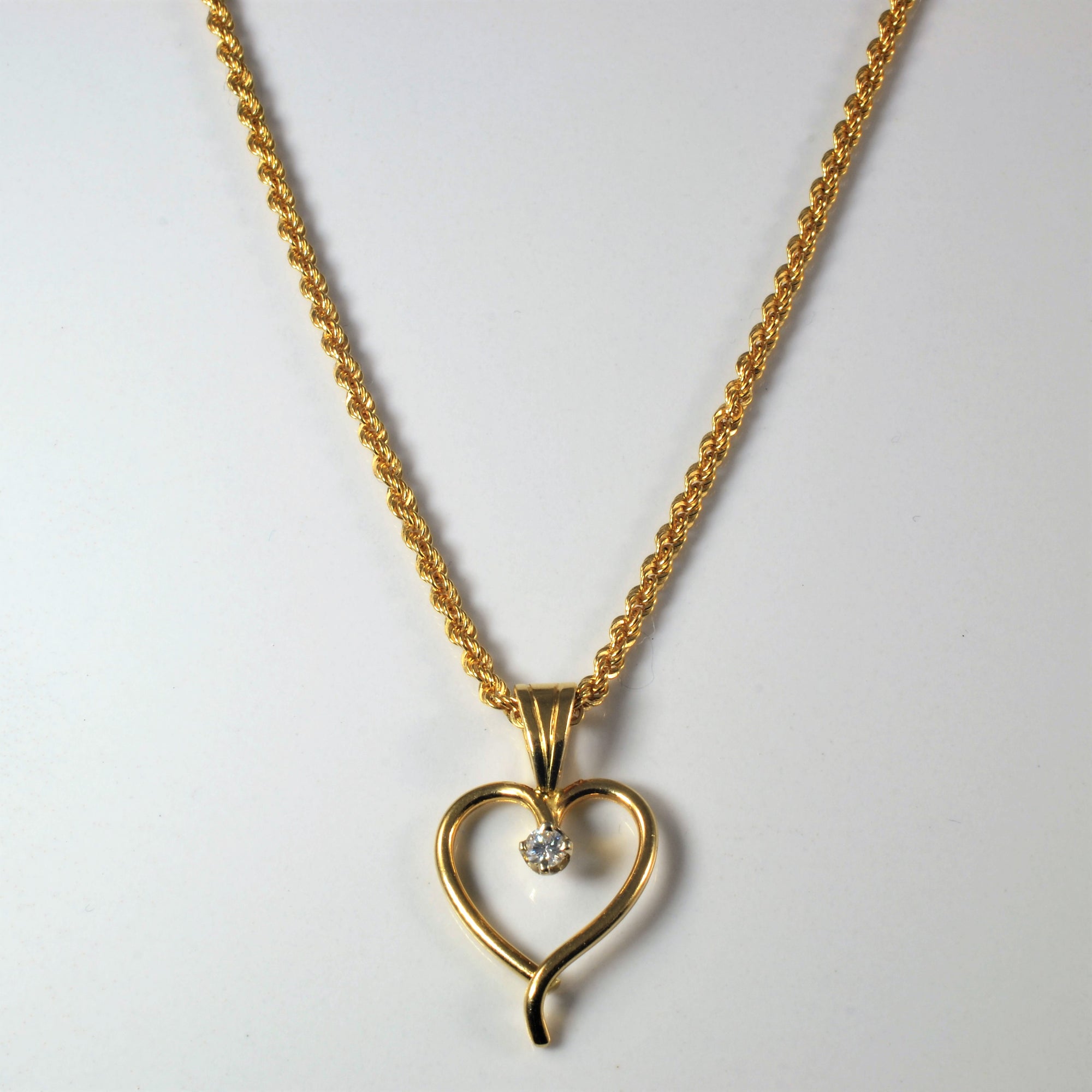 Diamond Heart Necklace | 0.08ct | 21