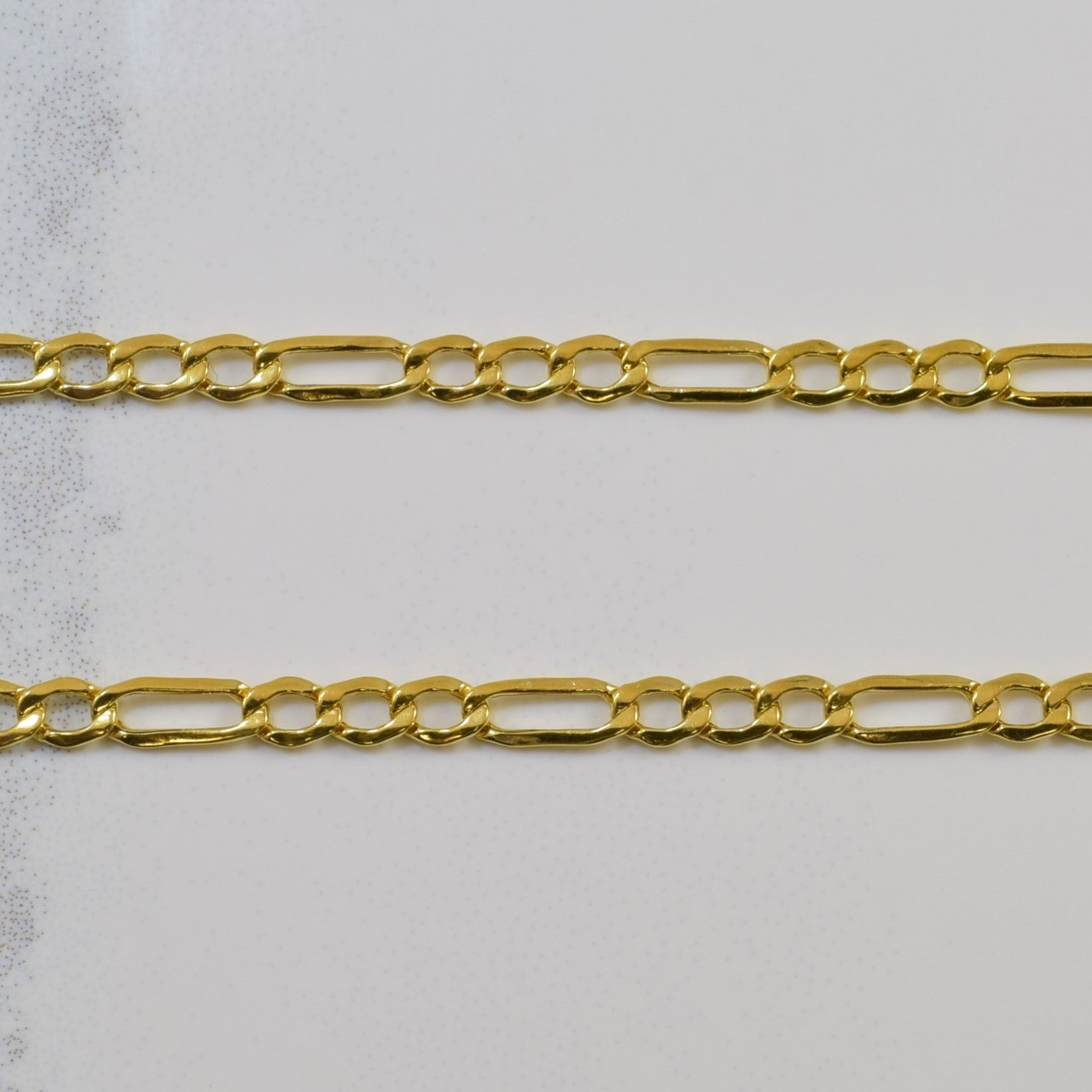 18k Yellow Gold Figaro Chain | 20.5