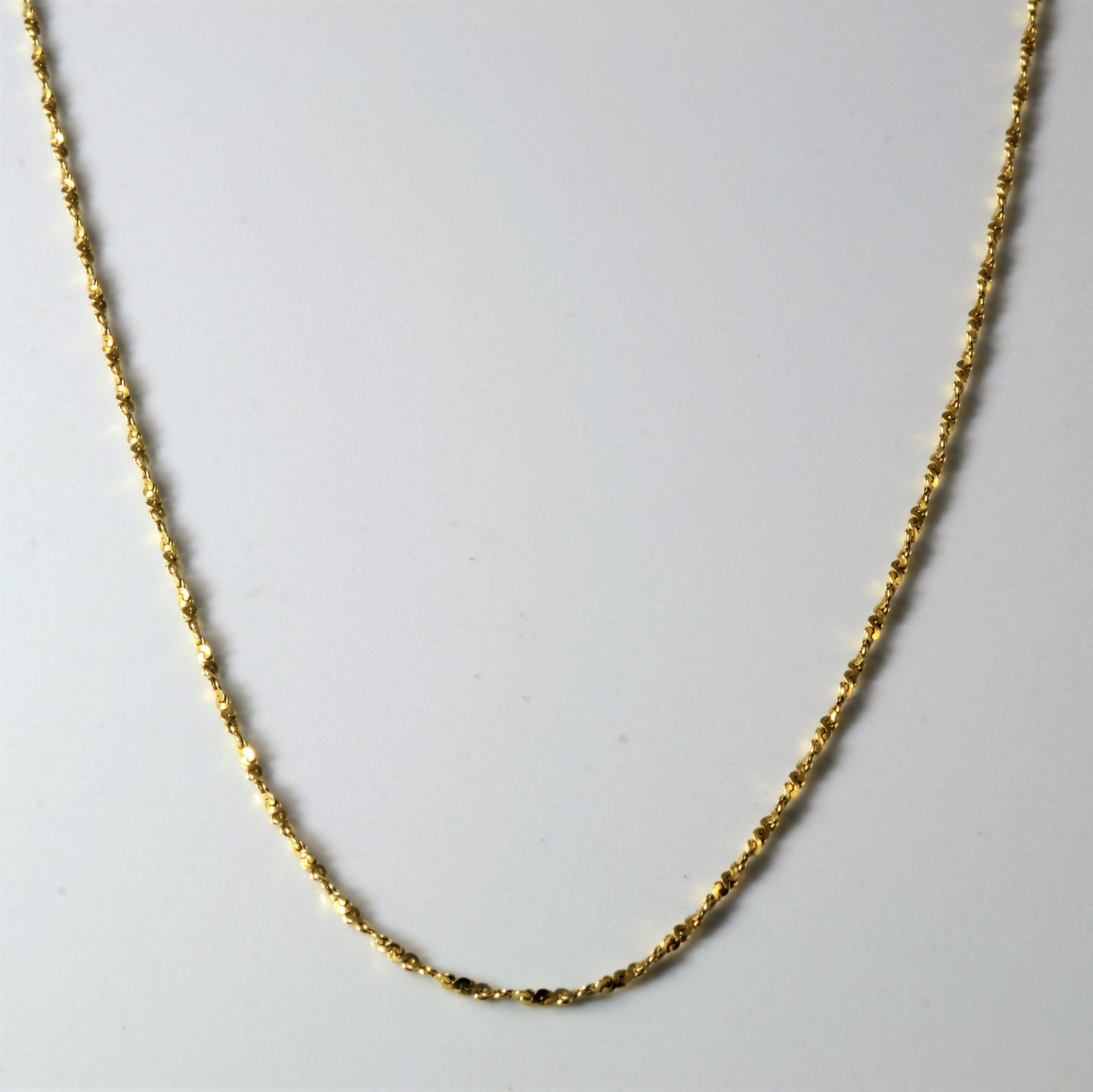 10k Yellow Gold Twisted Serpentine Chain | 18"|