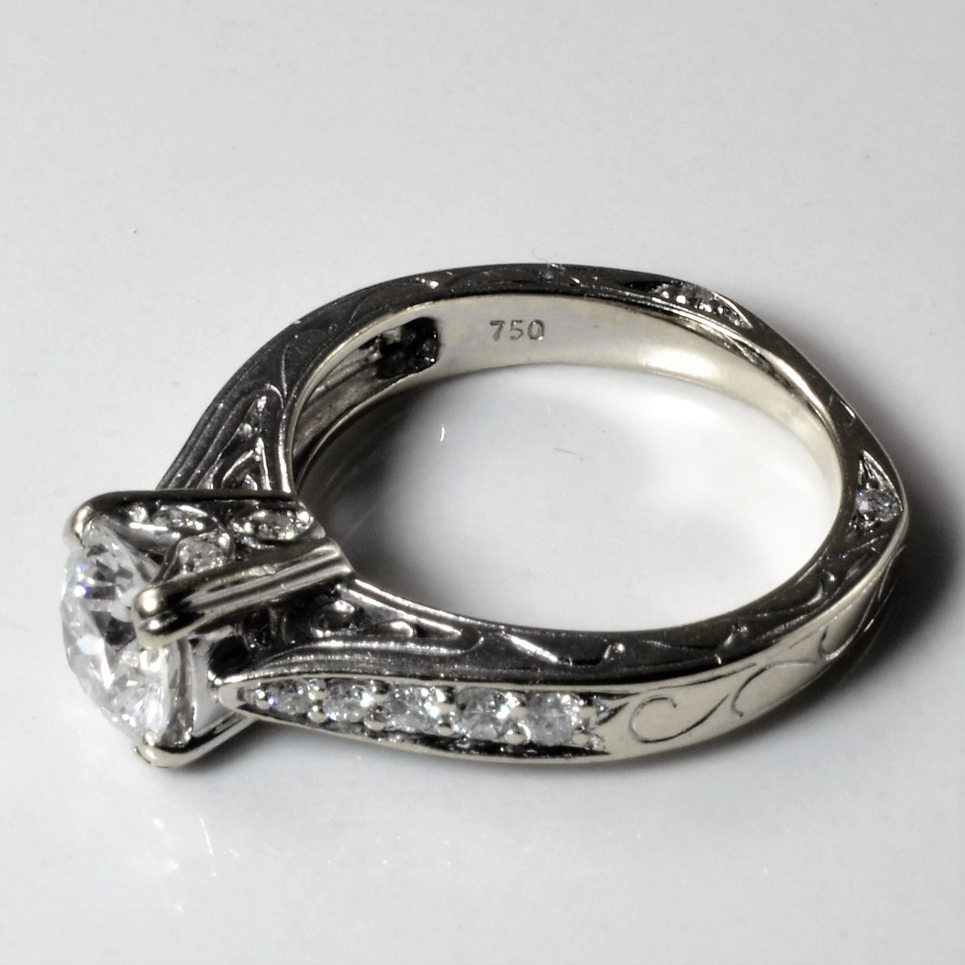 Detailed European Shank Diamond Ring | 1.17ctw | SZ 4.25 |