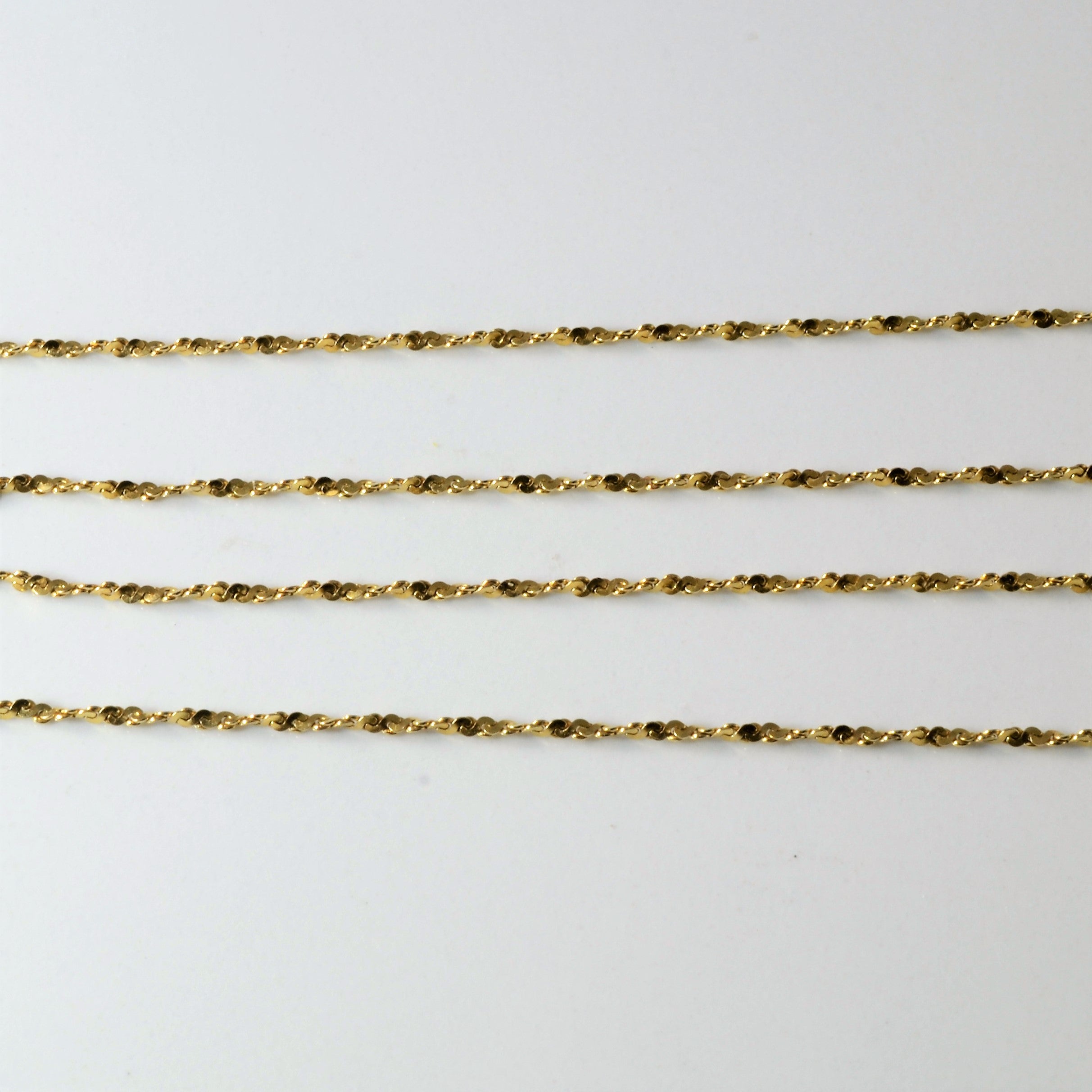 10k Yellow Gold Twisted Serpentine Chain | 18"|