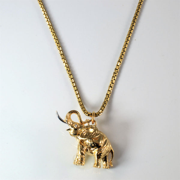 Diamond Lucky Elephant Necklace | 0.03ctw | 24