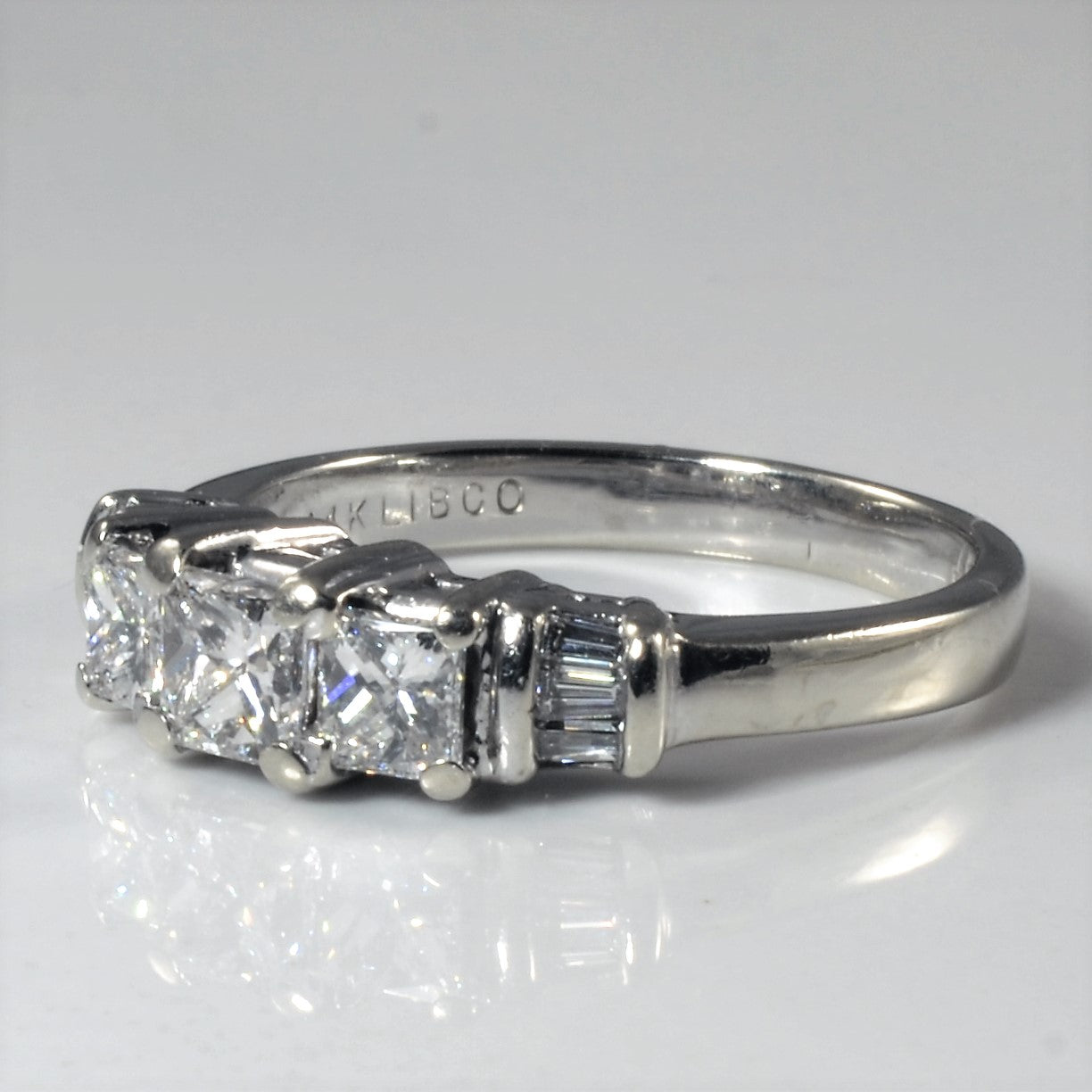 Three Stone Princess Diamond Ring | 1.01ctw | SZ 6.75 |