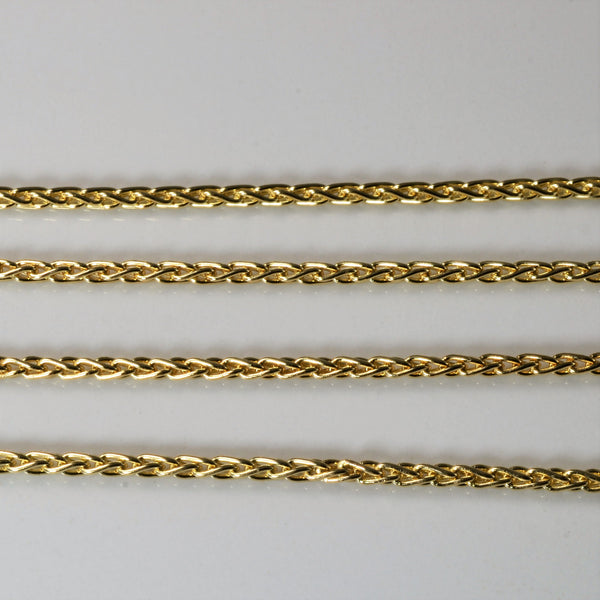 14k Yellow Gold Wheat Chain | 26