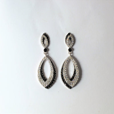 White Gold Diamond Drop Earrings | 1.00ctw |