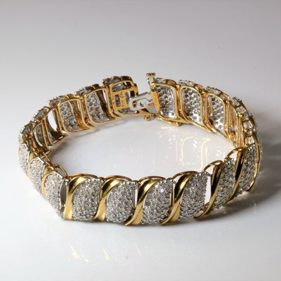 Cluster Set Diamond Chain Bracelet | 7.00ctw | 7