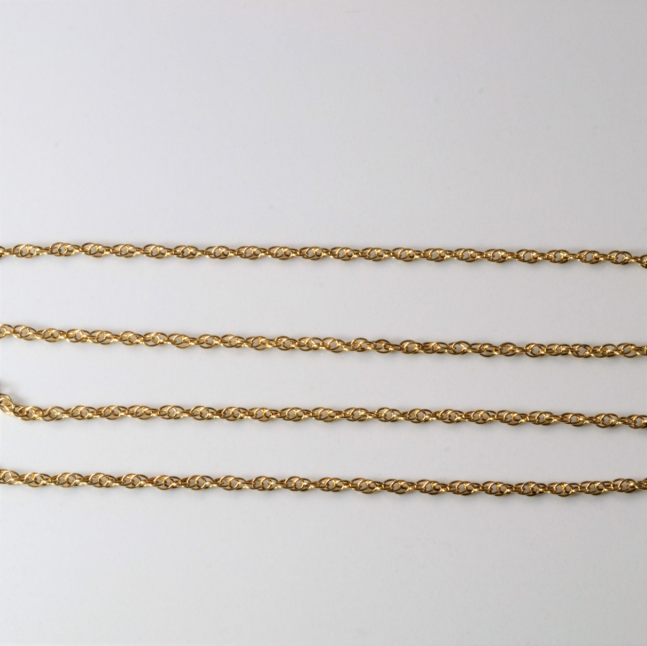 Chaîne Prince de Galles en or jaune 10 carats | 45,7 cm (18 pouces) | 