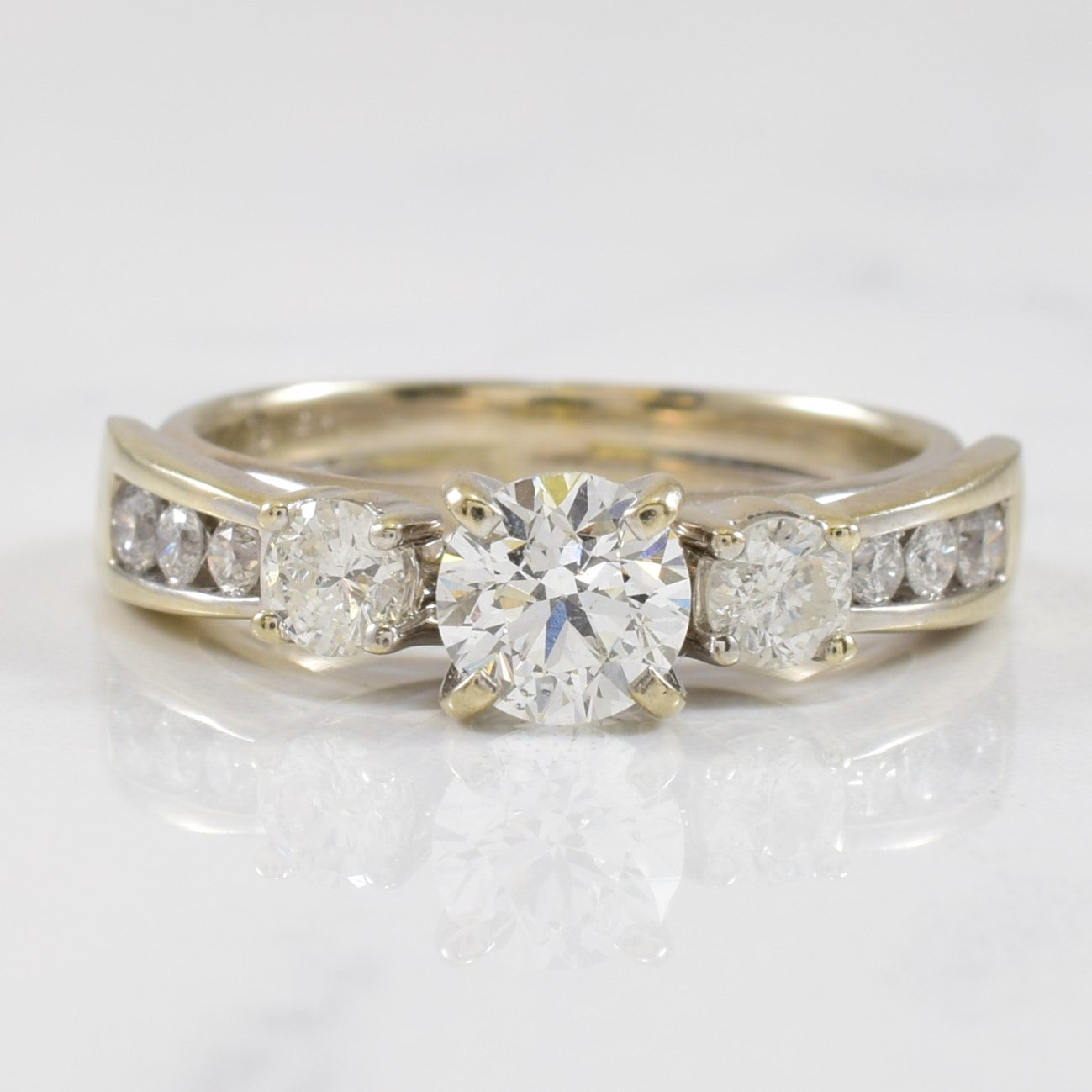 Cathedral Diamond Engagement Ring | 1.40ctw | SZ 6.5 |
