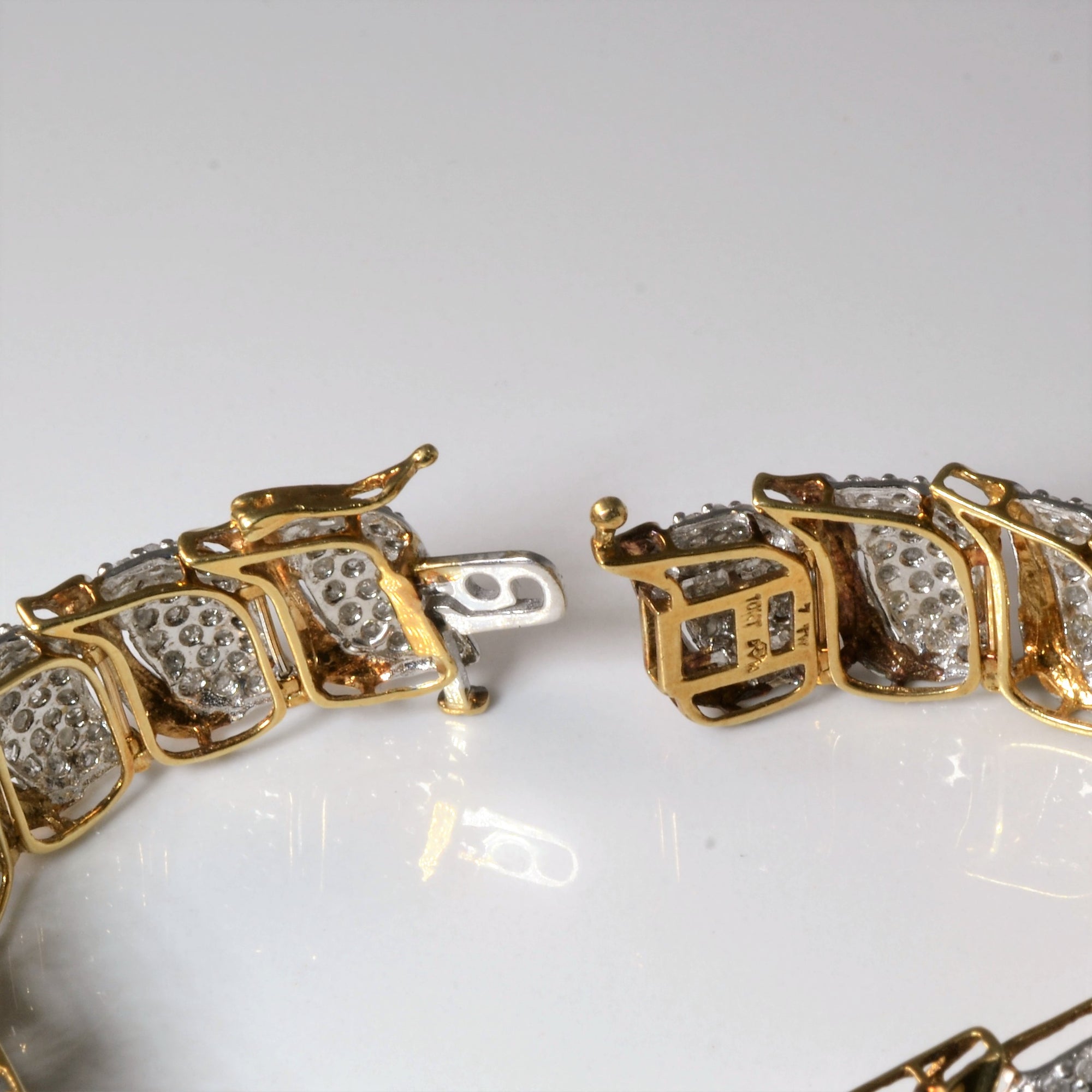 Cluster Set Diamond Chain Bracelet | 7.00ctw | 7
