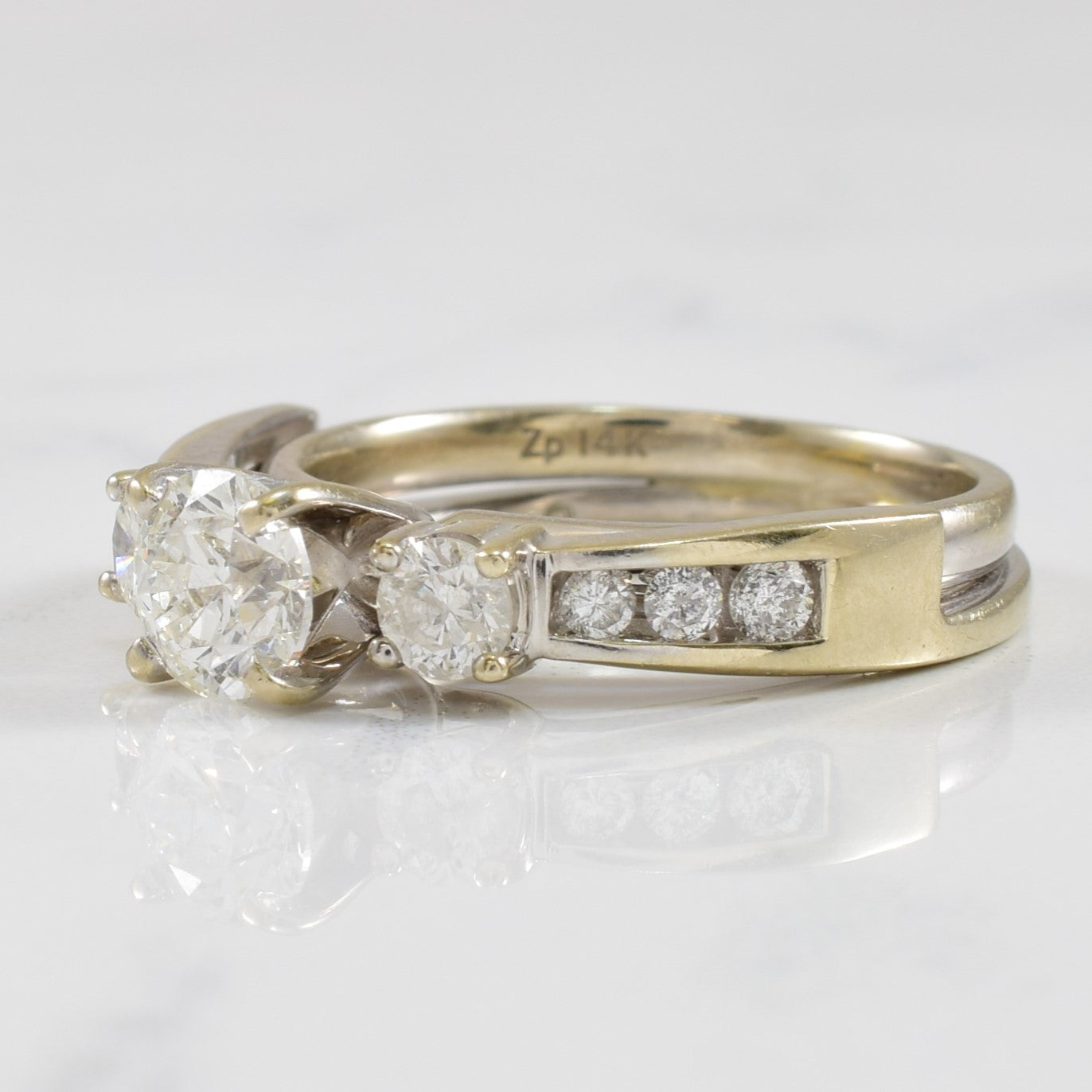 Cathedral Diamond Engagement Ring | 1.40ctw | SZ 6.5 |