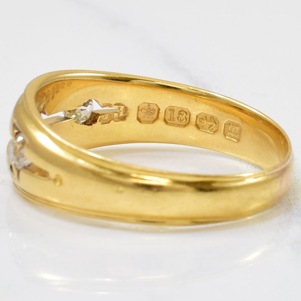 Victorian Ruby & Diamond Ring | 0.09ct 0.14ctw | SZ 7.75 |