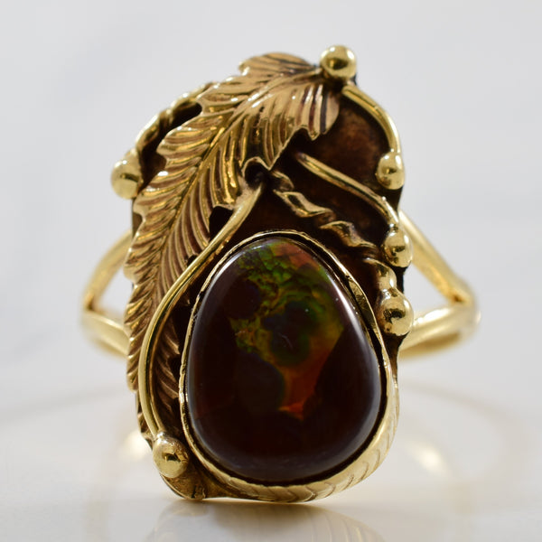 Fire Agate Nature Inspired Ring | 3.00ct | SZ 8 |