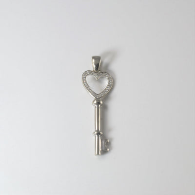 Diamond Heart Key Pendant | 0.16ctw |
