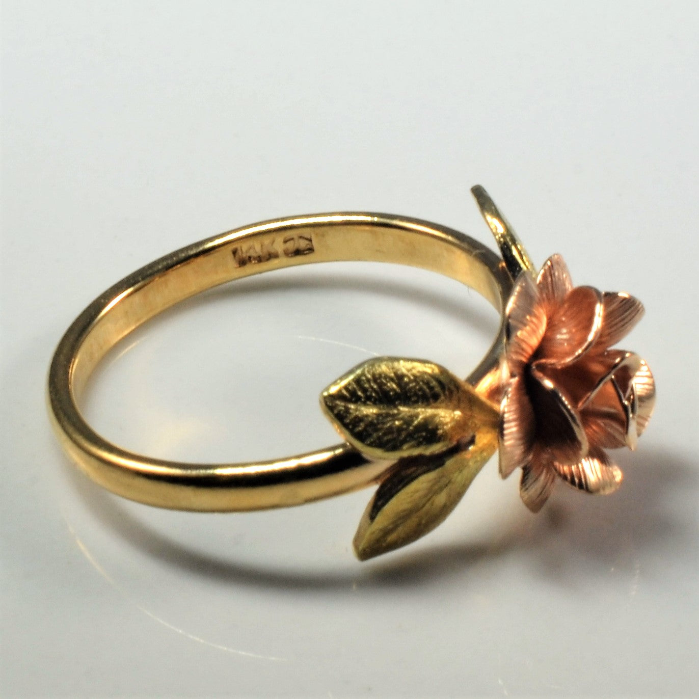 Two Tone Gold Rose Ring | SZ 5.75 |