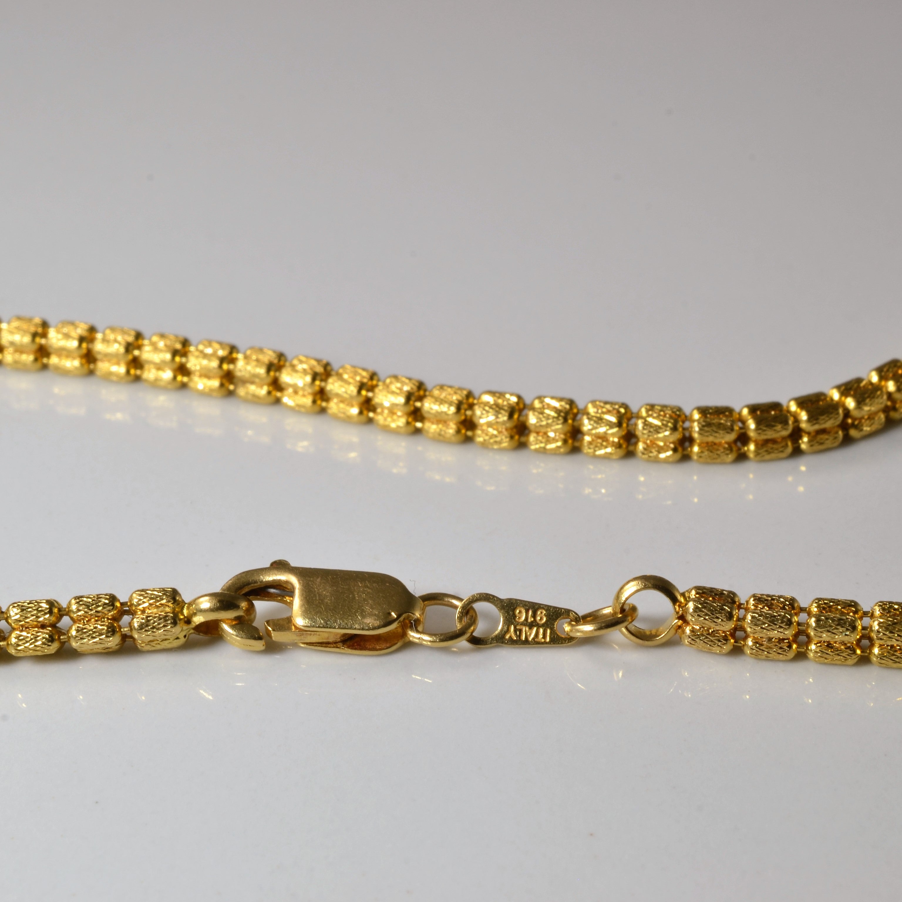 22k Yellow Gold Beaded Chain | 22" |