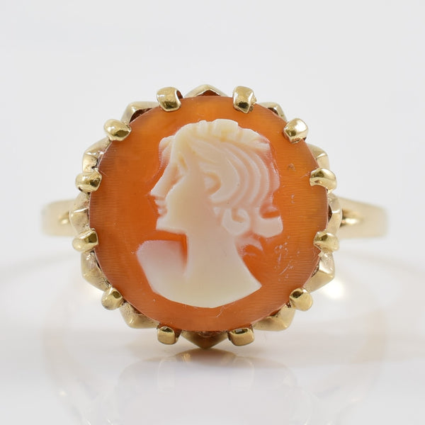 Shell Cameo Ring | 2.57ct | SZ 7 |