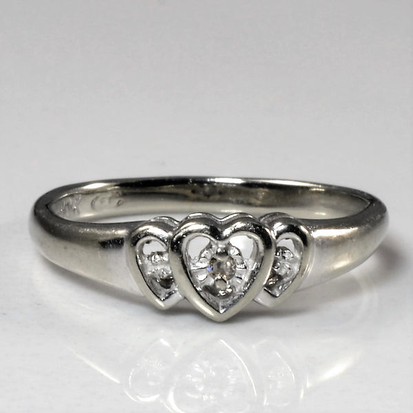 Diamond Heart Promise Ring | 0.01ct | SZ 4.5 |