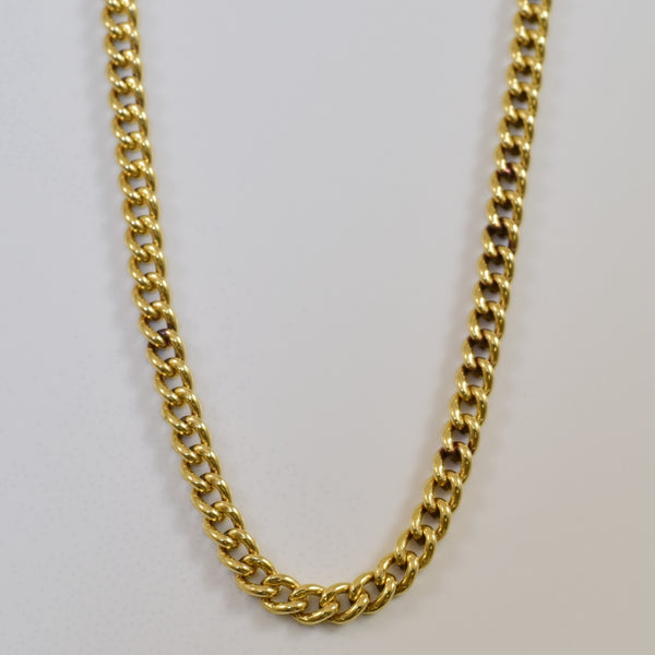 10k Yellow Gold Curb Chain | 23.5