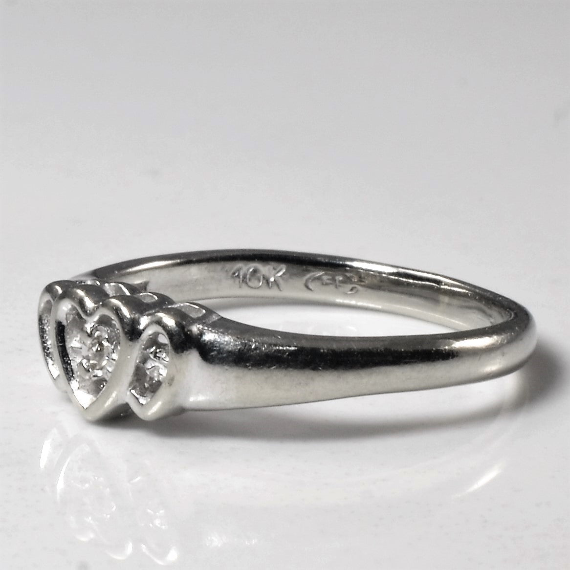 Diamond Heart Promise Ring | 0.01ct | SZ 4.5 |