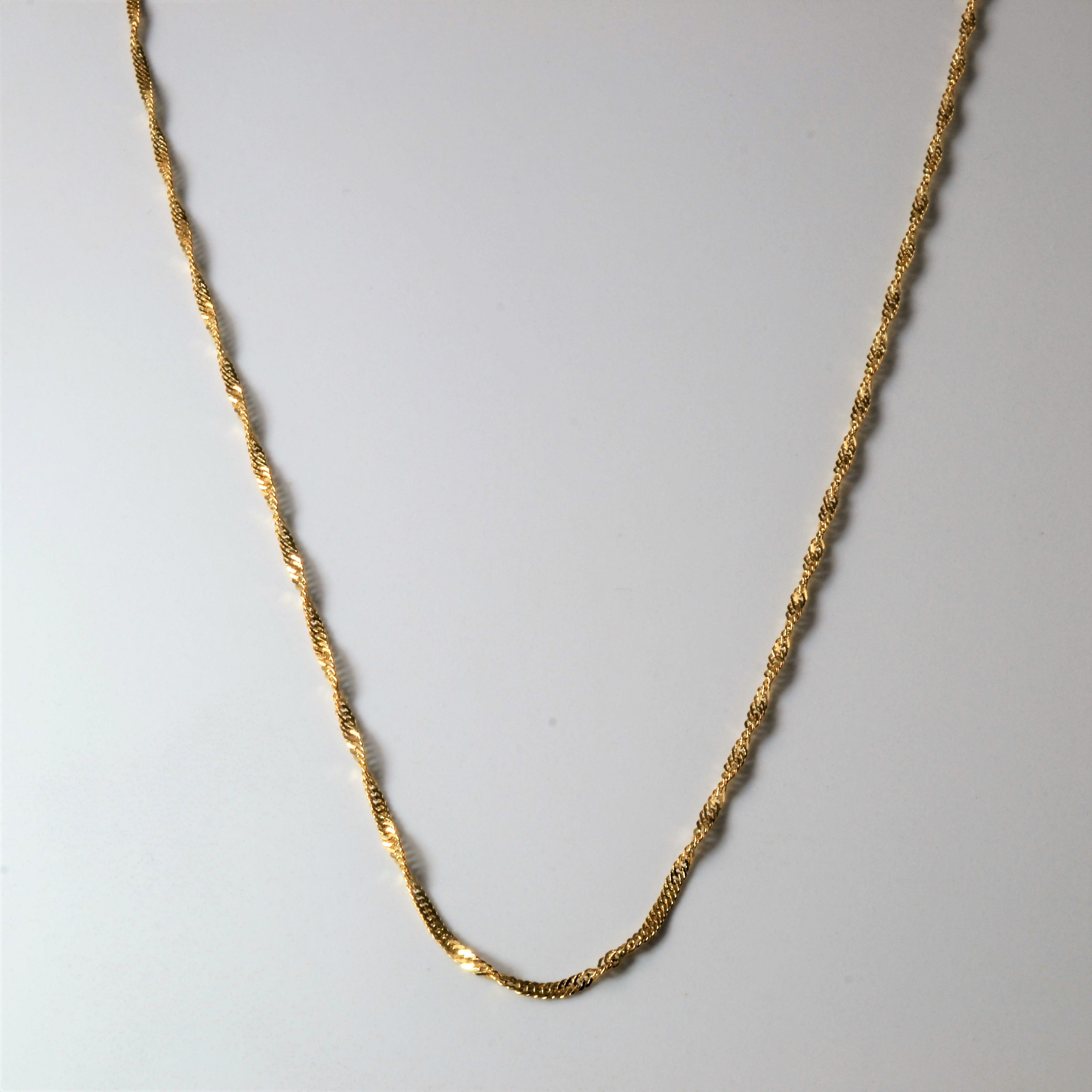 10k Yellow Gold Singapore Chain | 18"|