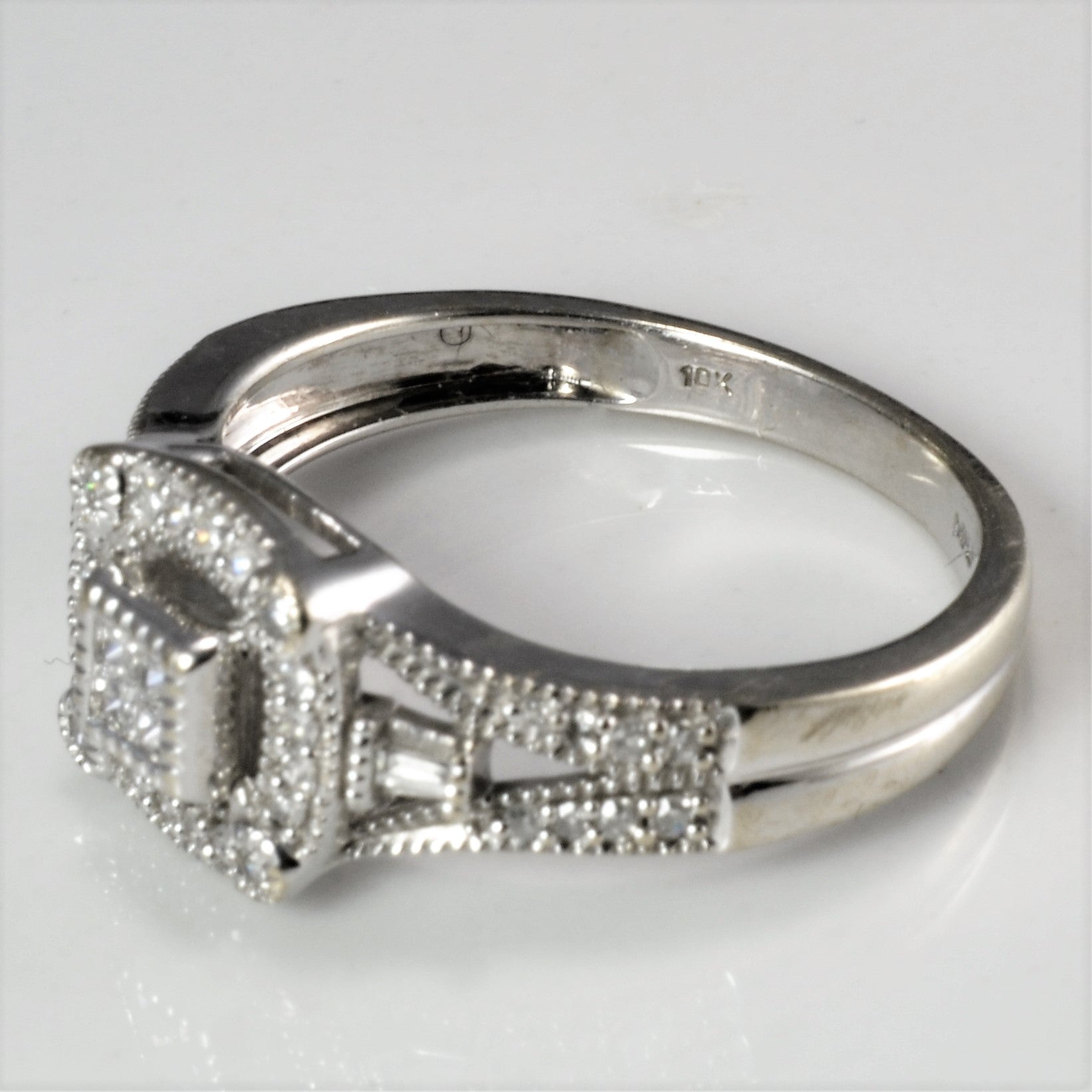 Milgrain Detailed Diamond Engagement Ring | 0.22 ctw, SZ 6.25 |