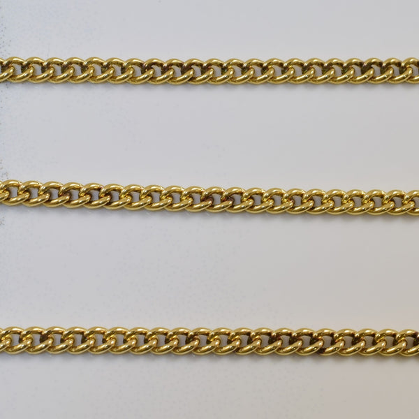 10k Yellow Gold Curb Chain | 23.5