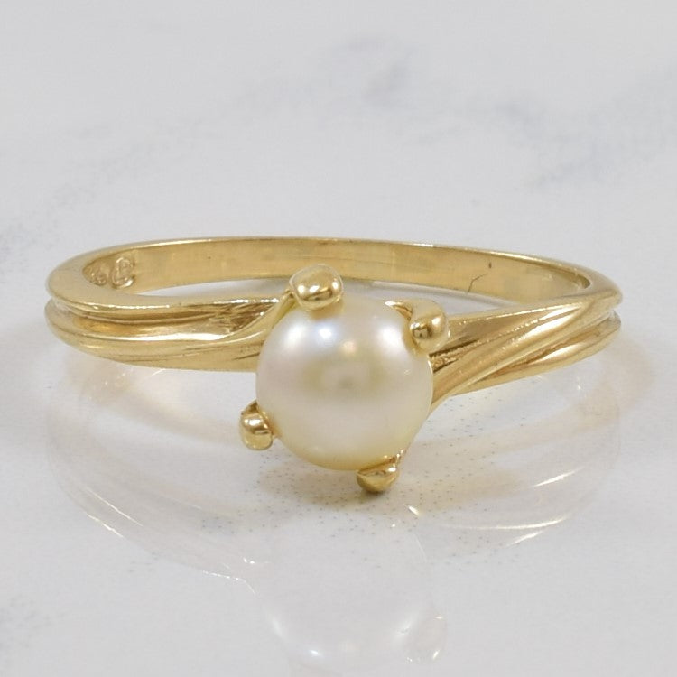 Pearl Twist Bypass Ring | 1.17ct | SZ 6.5 |