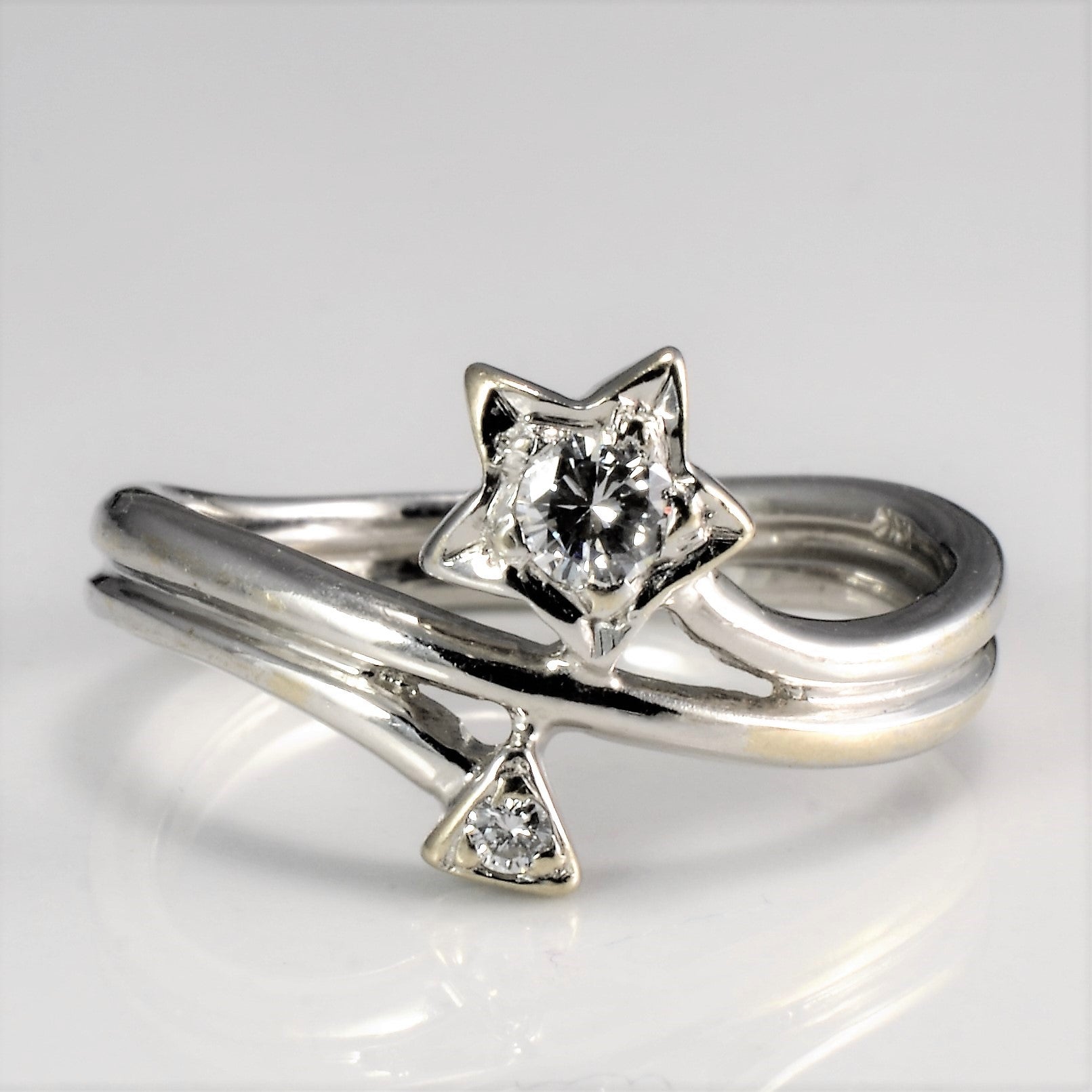 Bypass Star Design Diamond Ring | 0.09 ctw, SZ 3.5 |