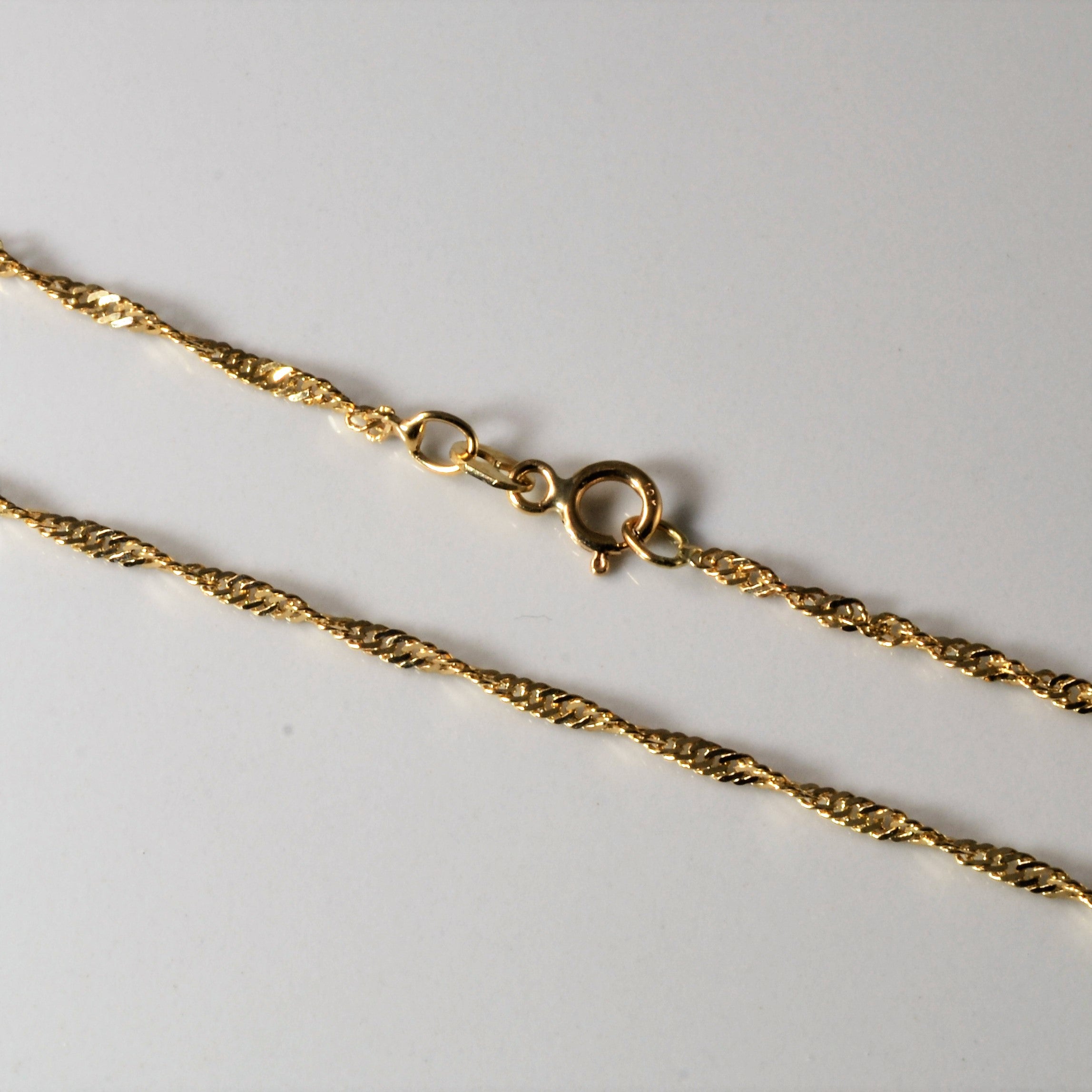 10k Yellow Gold Singapore Chain | 18"|