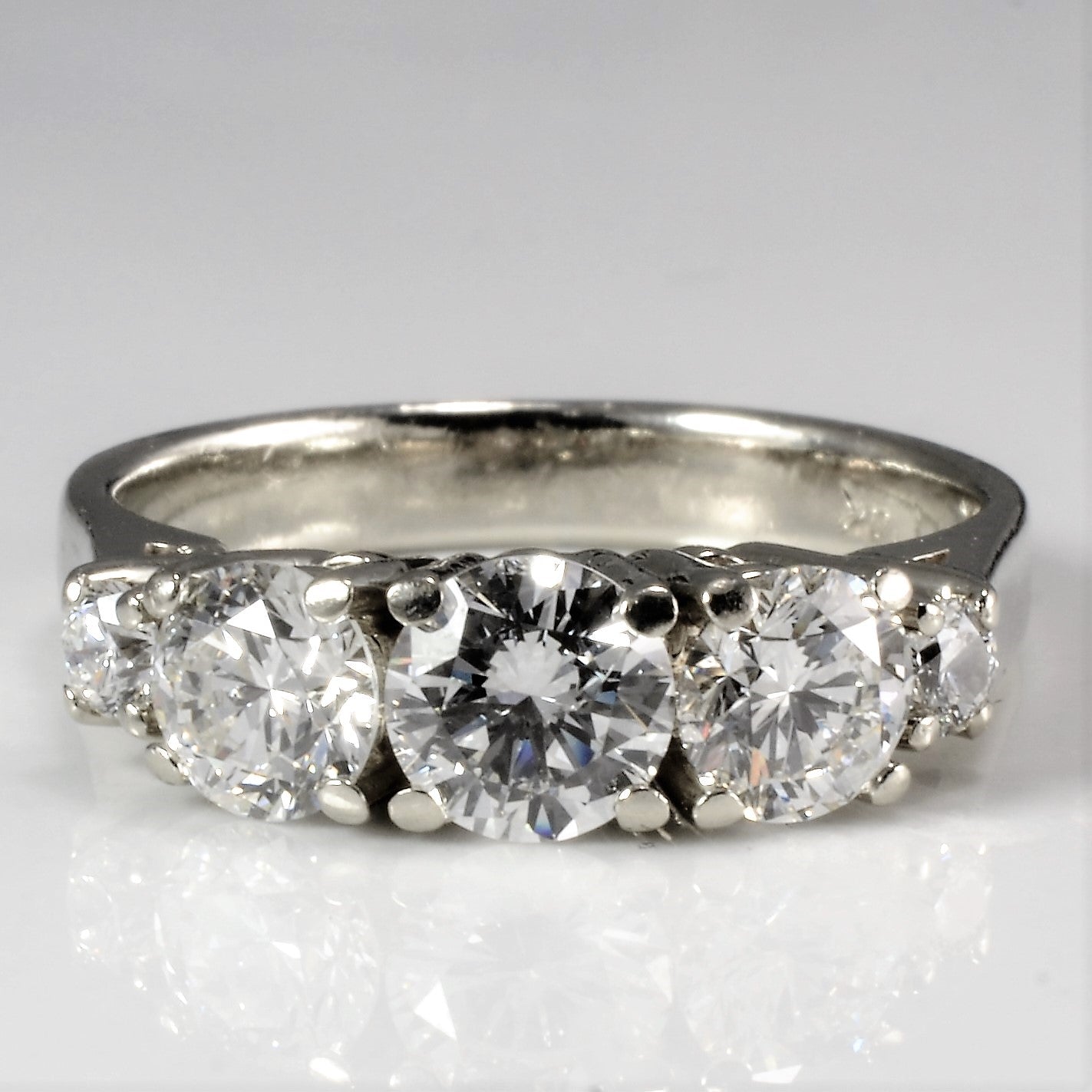 Five Stone Canadian Diamond Engagement Ring | 1.34 ctw, SZ 6.75 |