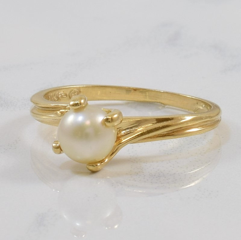 Pearl Twist Bypass Ring | 1.17ct | SZ 6.5 |