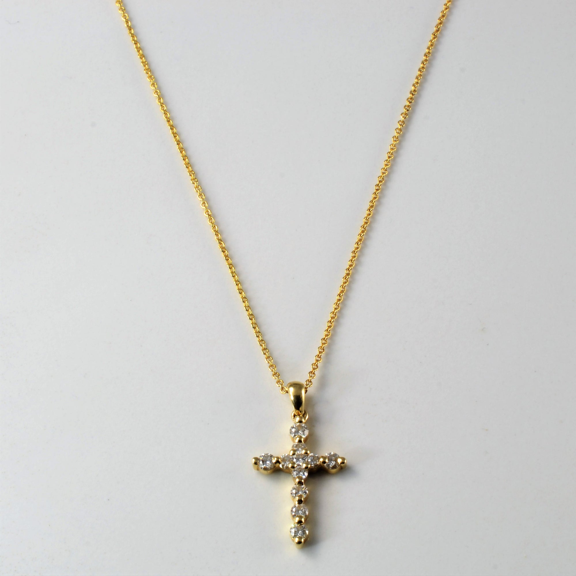 Diamond Cross Necklace | 0.45ctw | 16