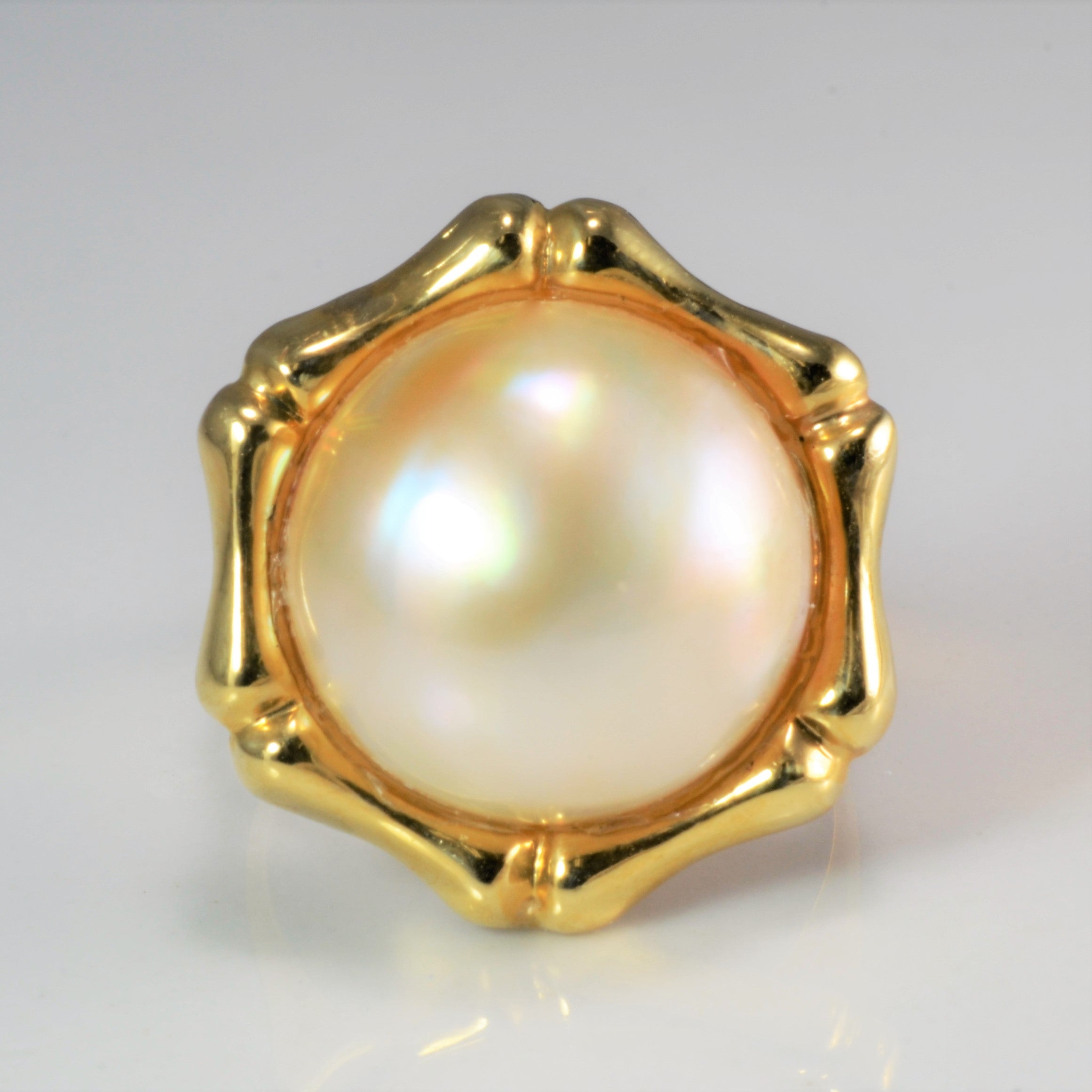 Mabe Pearl Vintage Dome Ring | SZ 7 |