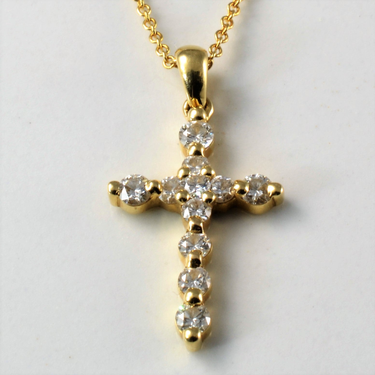 Diamond Cross Necklace | 0.45ctw | 16